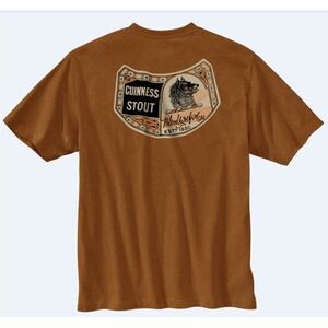 Carhartt x‎ Guinness Stout T-Shirt Brown Size Small NWOT